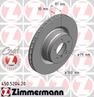 Диск гальмівний ZIMMERMANN 450520420