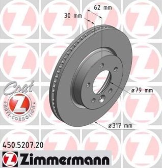 Диск гальмівний ZIMMERMANN 450520720