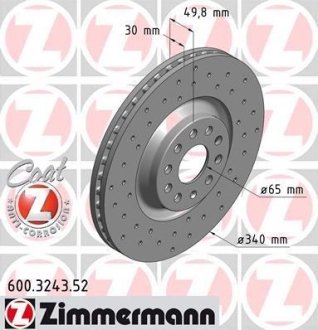 Диск гальмівний SPORT Z ZIMMERMANN 600324352